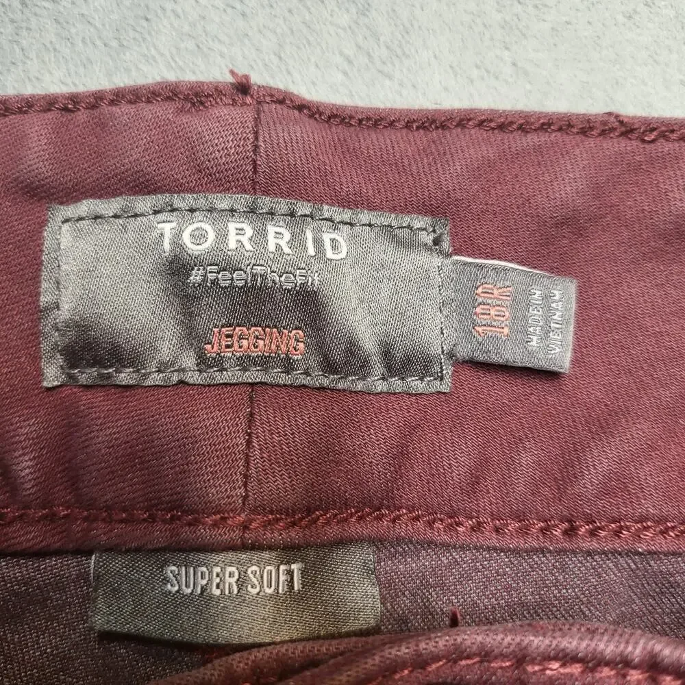 Torrid Jeans Womens 18 Plus Red Slim Jegging Stretch 5-Pocket